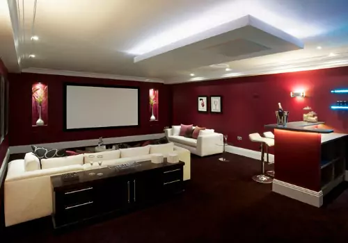 A finished basement is seen. Basement Systems Waterproofing & Foundation offers Basement Finishing in East Peoria IL.