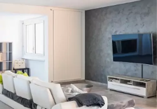 A finished home theatre in a basement, such as those designed by Heartland, is seen. Heartland is a Basement Contractor in Peoria IL